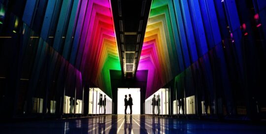 Pride Skybridge Couple